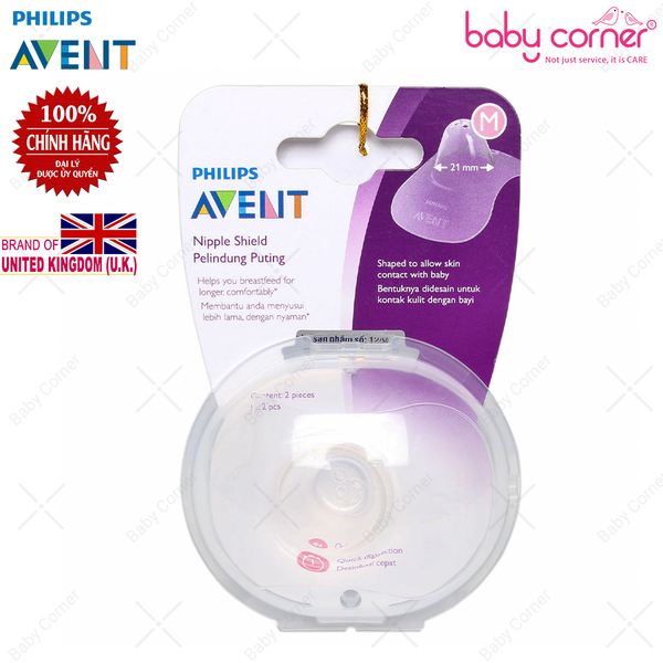  Núm Trợ Ty Bảo Vệ Đầu Ngực Cho Bé Bú Philips Avent 21mm 