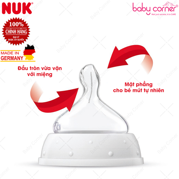  Bộ 2 Núm Ti NUK PREMIUM CHOICE Silicone S1 - S (Bé 0 - 6 tháng) 