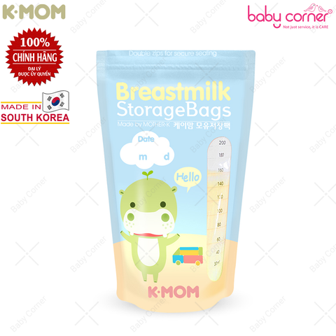  Túi Trữ Sữa K-mom Hàn Quốc 200ml (Hộp 50 Cái) 