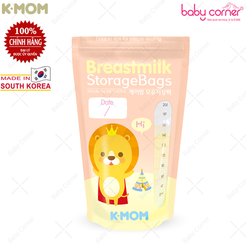  Túi Trữ Sữa K-mom Hàn Quốc 200ml (Hộp 100 cái) 