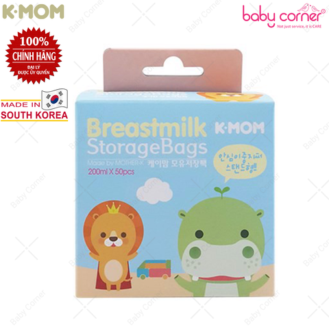  Túi Trữ Sữa K-mom Hàn Quốc 200ml (Hộp 50 Cái) 