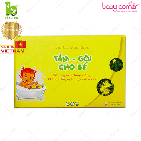  Túi lọc thảo dược tắm gội cho bé (Hộp 15 túi x 10g) 