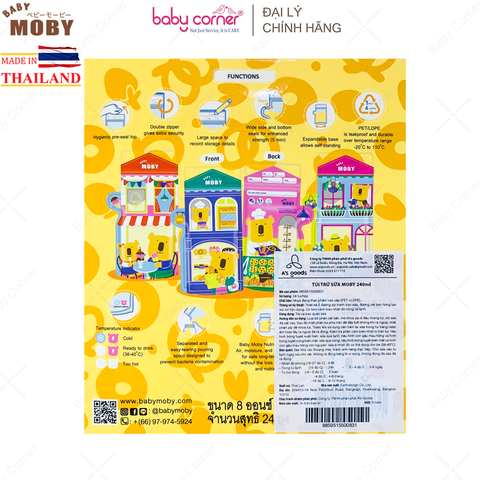  Túi trữ sữa Moby (Hộp 24 túi) 