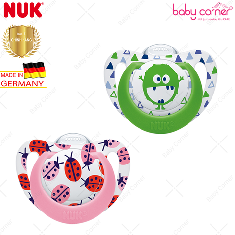  Bộ 2 Ti Giả Silicone Genius NUK, Bé 6 - 18 Tháng Tuổi 