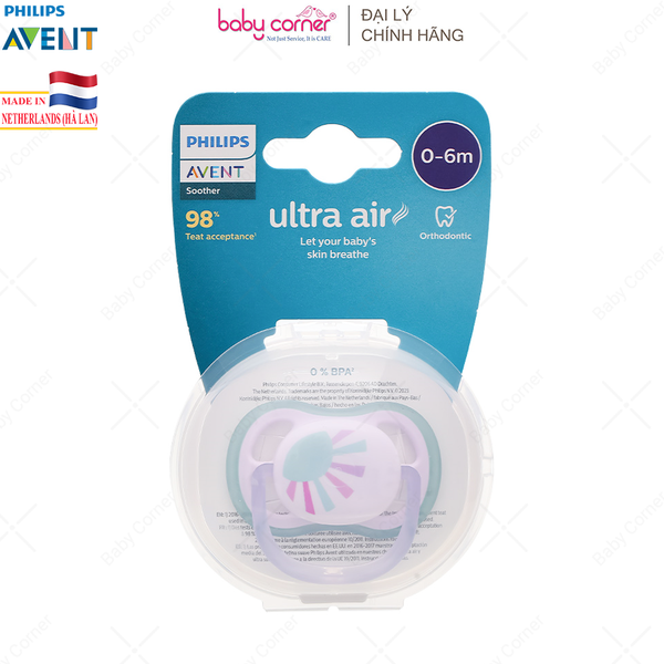  Ti Ngậm Thông Khí Philips Avent, Cho Bé Từ 0-6M, Vỉ Đơn 