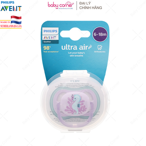  Ti Ngậm Thông Khí Philips Avent, Cho Bé Từ 6-18M, Vỉ Đơn 