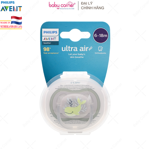  Ti Ngậm Thông Khí Philips Avent, Cho Bé Từ 6-18M, Vỉ Đơn 