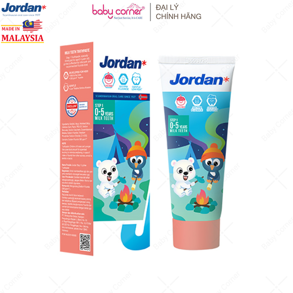  Kem Đánh Răng Jordan Vị Vải, Cho Bé Từ 0-5 Tuổi, 75G 