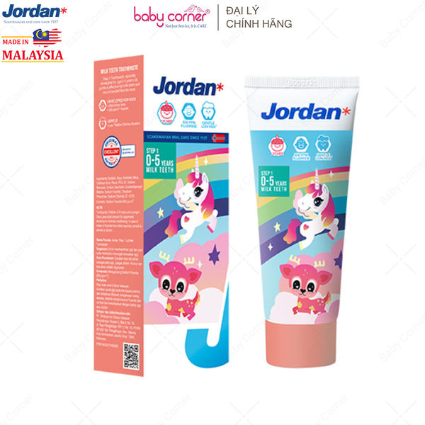  Kem Đánh Răng Jordan Vị Vải, Cho Bé Từ 0-5 Tuổi, 75G 