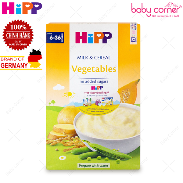  Bột Sữa Ăn Dặm HIPP (Vị Mặn) - Ngũ Cốc Và Rau Củ Tổng Hợp (Cho Bé Từ 6 Tháng Tuổi) - 250g 