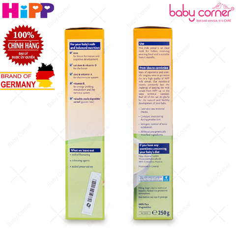  Bột Sữa Ăn Dặm HIPP (Vị Mặn) - Ngũ Cốc Và Rau Củ Tổng Hợp (Cho Bé Từ 6 Tháng Tuổi) - 250g 