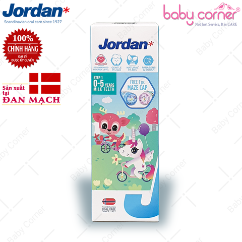  Kem Đánh Răng Jordan Vị Dâu, Cho Bé Từ 0-5 Tuổi, 75g 