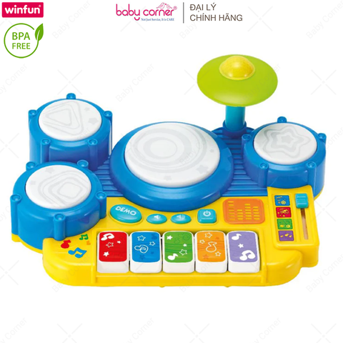  Bộ Đồ Chơi Trống Đàn Kết Hợp Có Đèn Nhạc Winfun 2034 