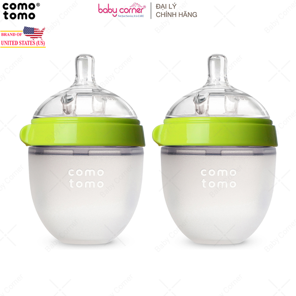 Bộ 2 Bình Sữa Silicone Comotomo 150ml 
