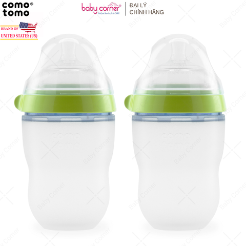  Bộ 2 Bình Sữa Silicone Comotomo 250ml 