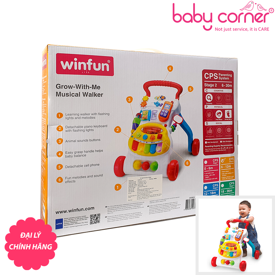  Xe tập đi trẻ em Winfun có nhạc Grow With Me Musical Walker 0804 