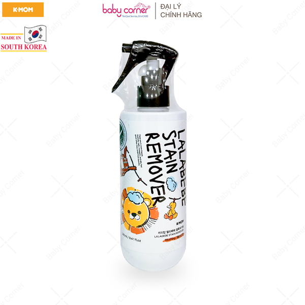  Nước Xịt Tẩy Vết Bẩn Thuần Chay Lalabebe K-mom Hàn Quốc, Hương Mâm Xôi, Chai 280ML 