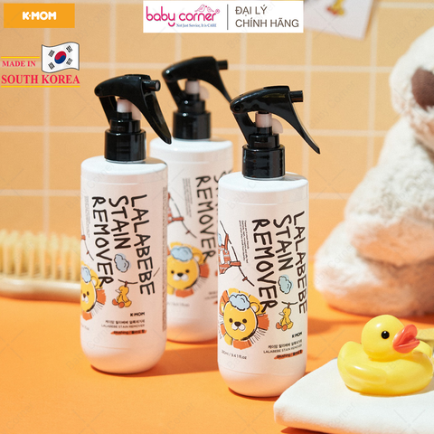  Nước Xịt Tẩy Vết Bẩn Thuần Chay Lalabebe K-mom Hàn Quốc, Hương Mâm Xôi, Chai 280ML 