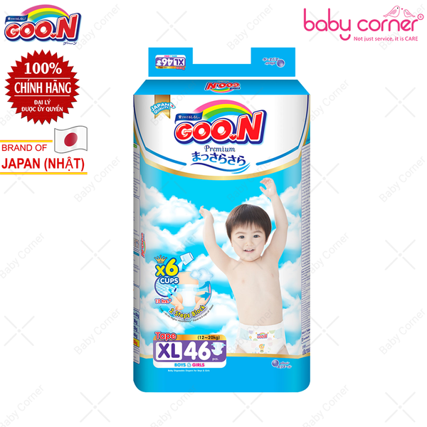  Tã DÁN GOO.N Premium Slim XL46 (46 miếng) Cho Bé 12~20kg 