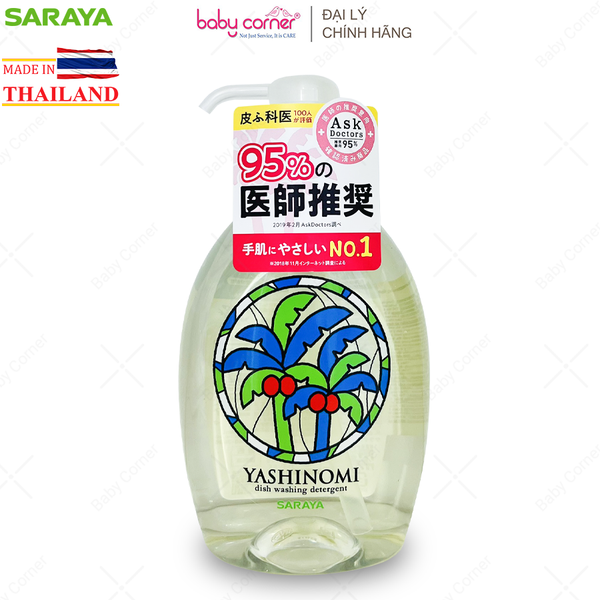  Nước Rửa Rau Củ & Chén Bát Yashinomi, Chai 500ml 