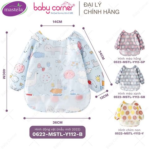  Áo Yếm Ăn Dặm Chống Thấm Dài Tay Mastela, Size 6-36 Tháng 