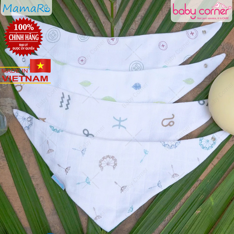  Yếm Thuỷ Thủ Mamaru 20x40cm (Set 3 Cái Hoạ Tiết Ngẫu Nhiên) 