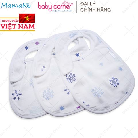  Yếm Ăn Mamaru 22x28cm (Set 3 Cái Hoạ Tiết Ngẫu Nhiên) 