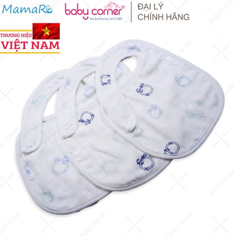  Yếm Ăn Mamaru 22x28cm (Set 3 Cái Hoạ Tiết Ngẫu Nhiên) 
