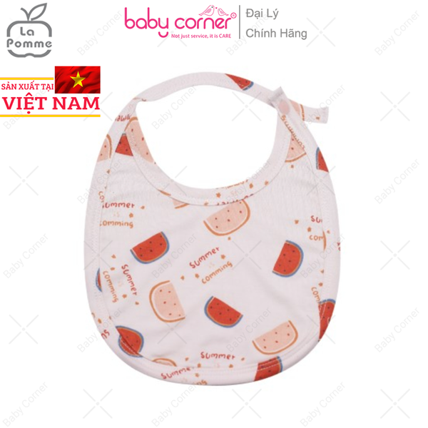  Yếm La Pomme Watermelon, Màu Trắng Hồng 