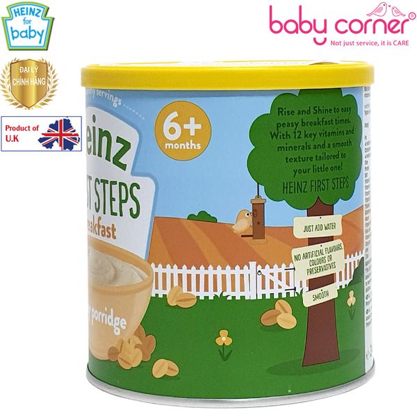  Bột Ăn Dặm (Cháo) HEINZ Kem Yến Mạch 240g, Cho Bé Từ 6 Tháng Tuổi 
