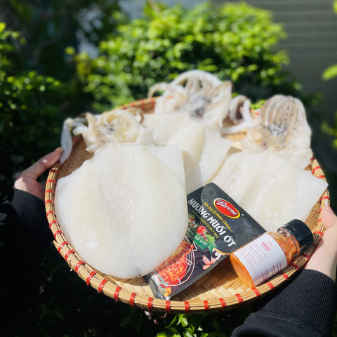  Mực lá 1 nắng khổng lồ size 4con/kg 