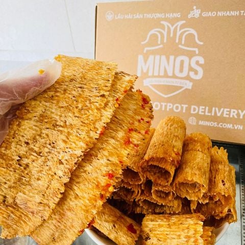 Khô mực cán mỏng tẩm gia vị - Ăn liền - túi 150g 