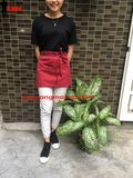  Tạp Dề Ngang 3 Túi Đỏ Đô 