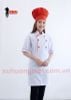  Áo Bếp Nam Trắng viền đỏ 