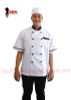  Áo Bếp Nam Trắng Phối Đen 