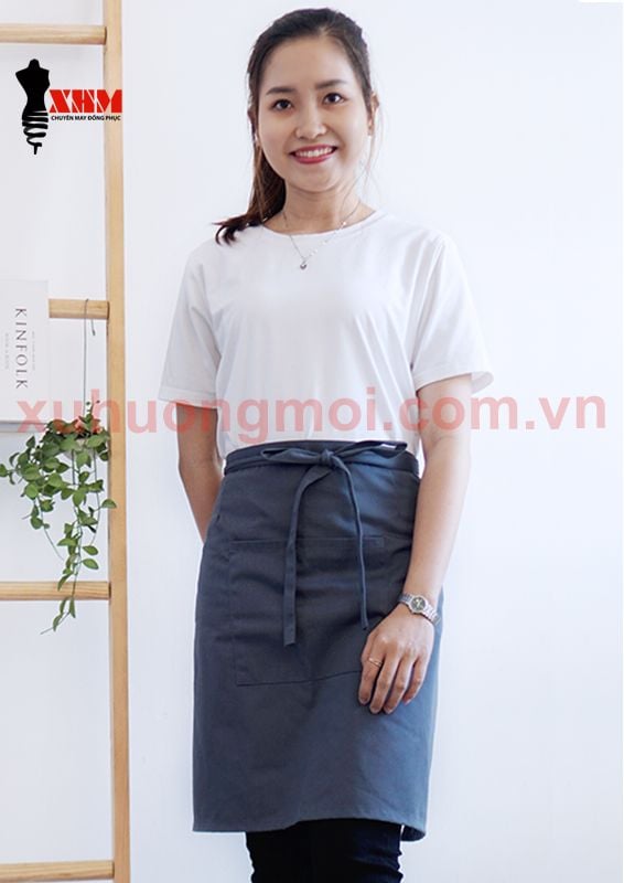  Tạp Dề Ngang Gối Xám 