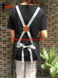  Tạp dề Jean xám đen 
