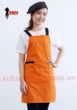  Tạp Dề Yếm Cam Phối Đen Kaki 