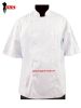 Áo Bếp Nam Trắng Tay Ngắn 