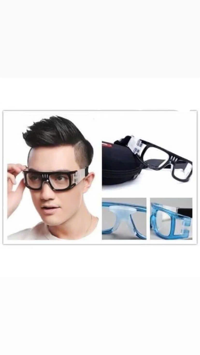  [ CÓ ĐỘ CẬN ] Mắt kính chơi thể thao chơi bóng đá có độ sẵn 0-6 độ CHỐNG GÃY MÀU XÁM 