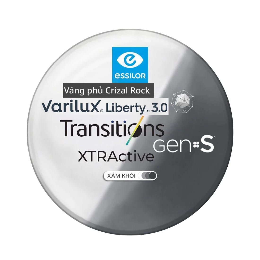  Tròng đánh Essilor Varilux Liberty 3.0 đặt Lab nước ngoài váng phủ Crizal Rock 