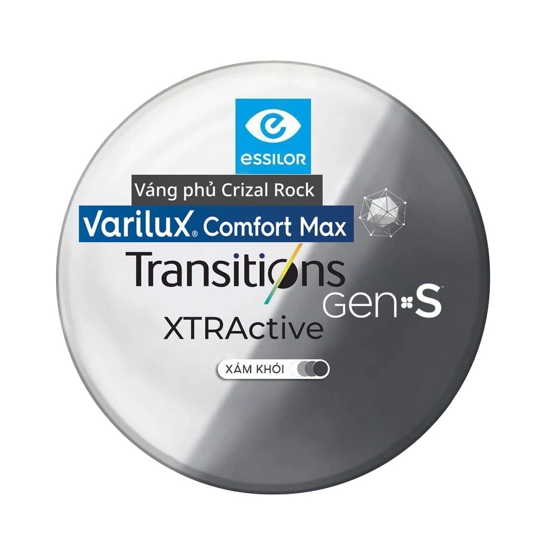  Tròng Đánh Essilor Varilux Comfort Max Váng Phủ Crizal Rock (Đặt Lab Nước Ngoài) 