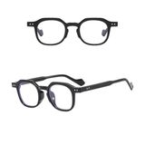  Kính Mát Sarifa Gọng Vuông Nhỏ Chống Ánh Sáng Xanh Thời Trang Hàn Quốc Cổ Điển Cho Nam Và Nữ - BLACK 