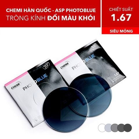 Tròng kính Chemi PhotoBlue Gray - Đổi màu và kiểm soát ánh sáng xanh