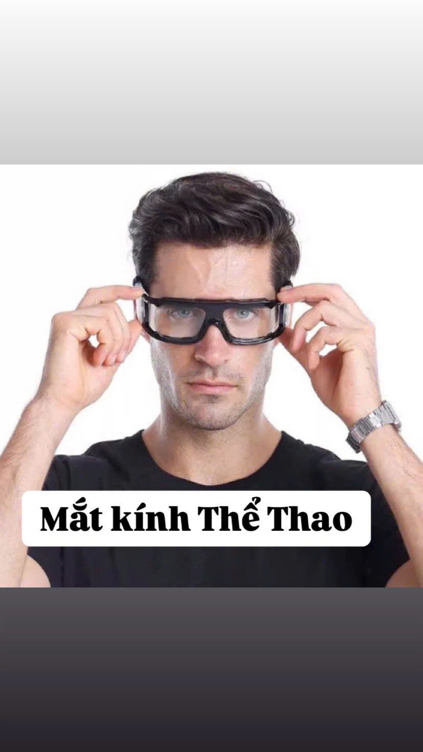  [ CÓ ĐỘ CẬN ] Mắt kính chơi thể thao chơi bóng đá có độ sẵn 0-6 độ CHỐNG GÃY MÀU TRẮNG 
