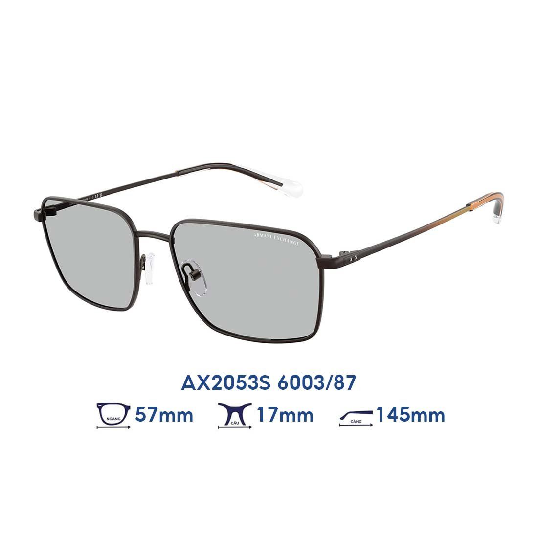  Kính mát Armani Exchange AX2053S 6003/87 