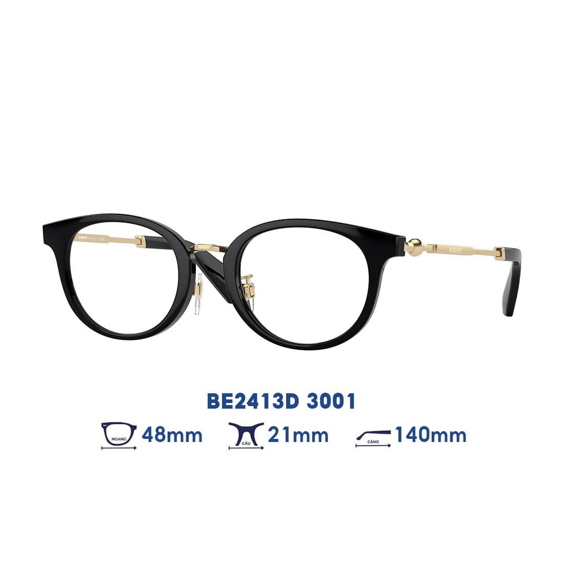 Gọng kính BURBERRY BE2413D 3001 màu đen