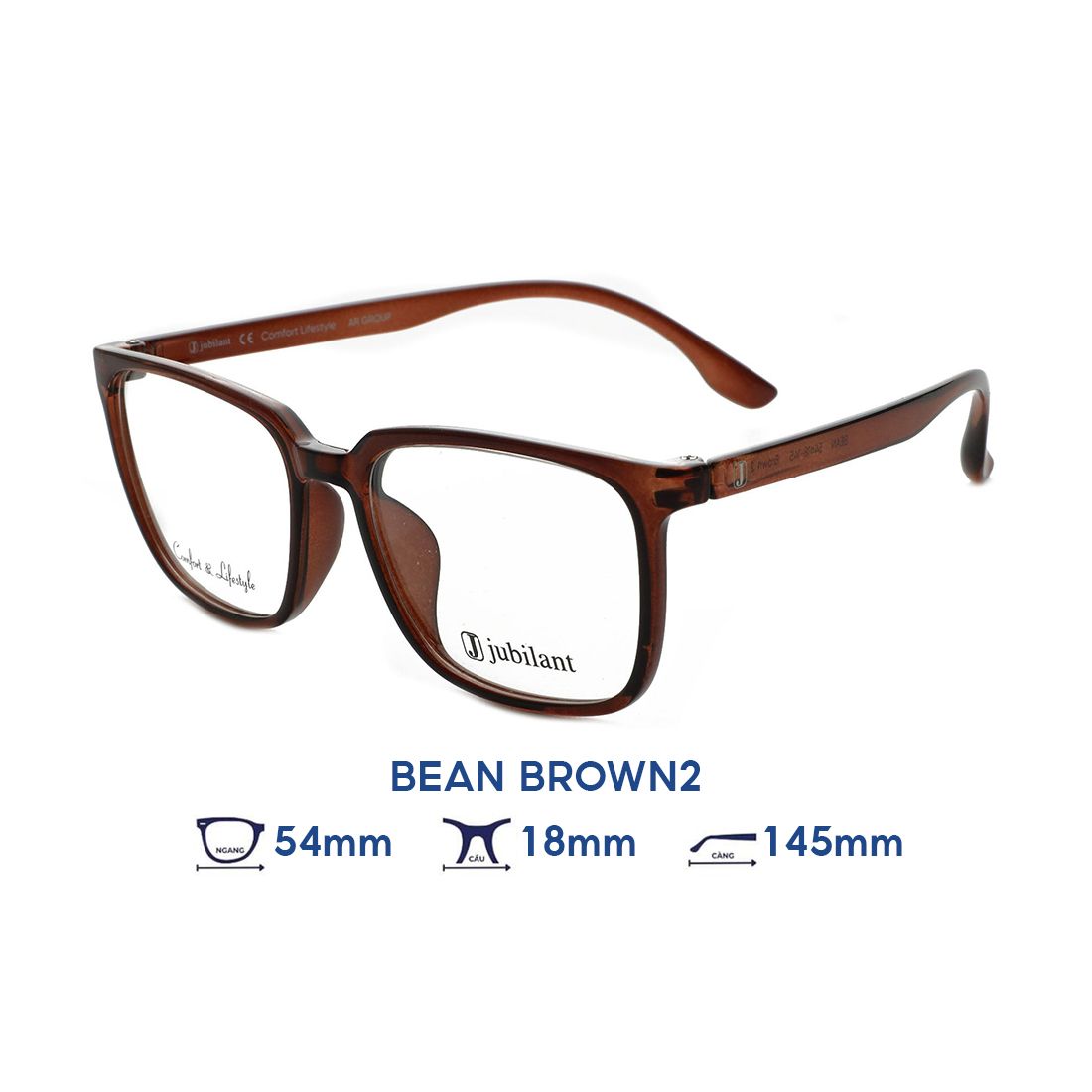  Gọng kính JUBILANT BEAN BROWN2 