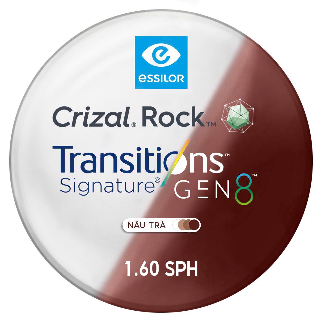  Tròng Kính Đổi Màu Essilor Transitions Signature Gen 8 Nâu Trà Brown 