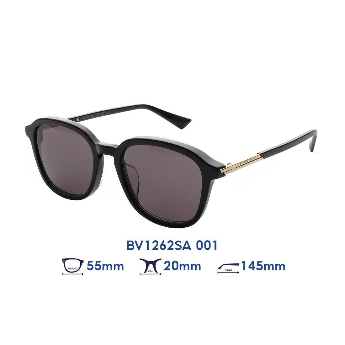  Kính mát Bottega Veneta BV1262SA 001 
